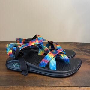 Chaco Z/Boulder 2 Rainbow Rainbow Tie-Dye Toe Loop Sport Sandals Women's 8
